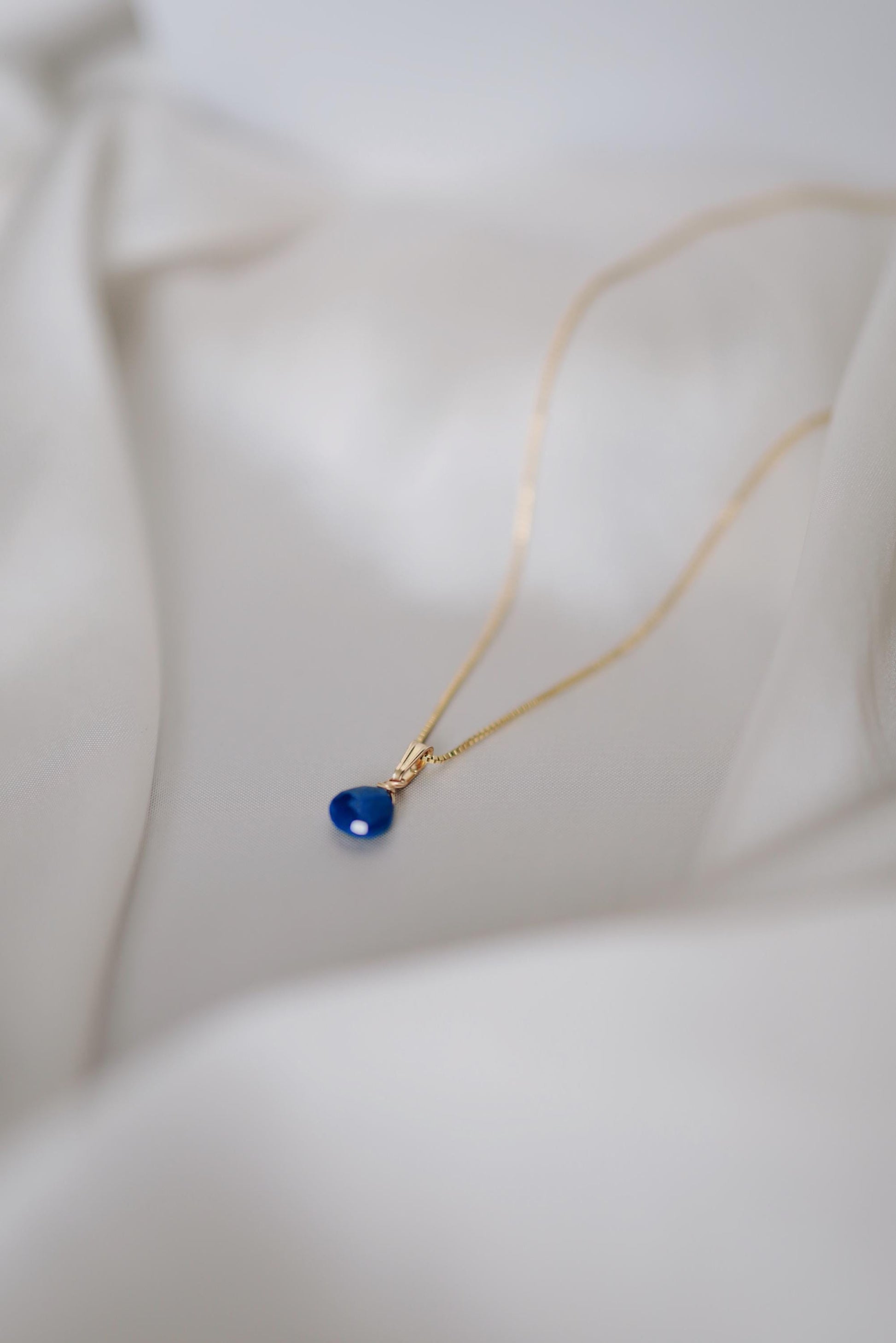 Natürliche Lapis Lazuli Kette Gold • Edelstein Halskette • 14k Gold Filled • LAZULI