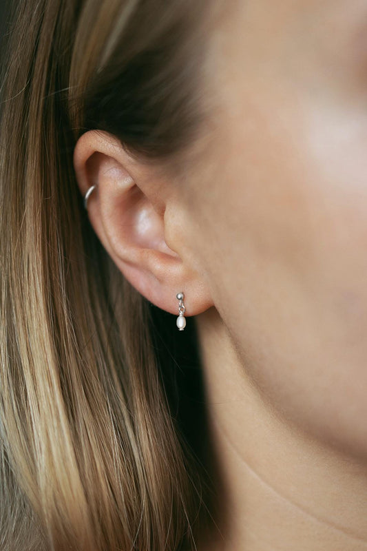 Winzige Perlen Ohrringe Hängend Silber • 925 Silber • TILLY