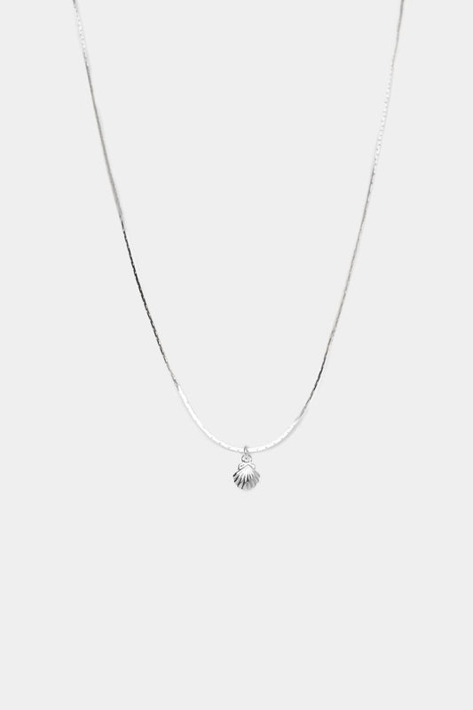 Feine Kette Silber mit Muschel Anhänger • 925 Silber • SHELL