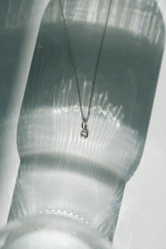 Feine Kette Silber mit CZ Anhänger • 925 Silber • SPARKLE
