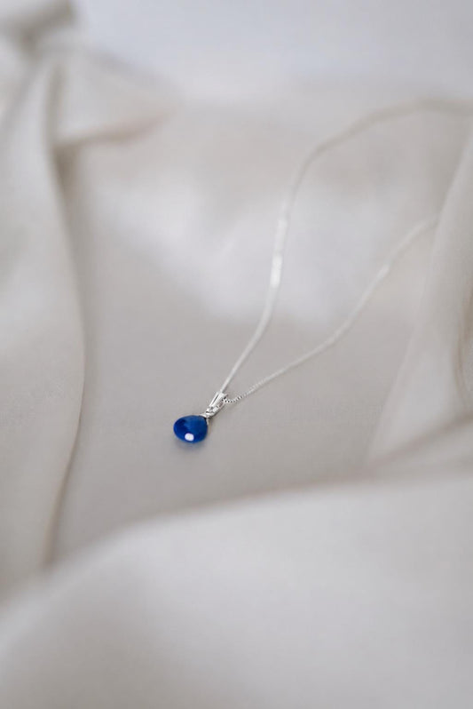Natürliche Lapis Lazuli Kette 925 Silber • Edelstein Halskette • LAZULI