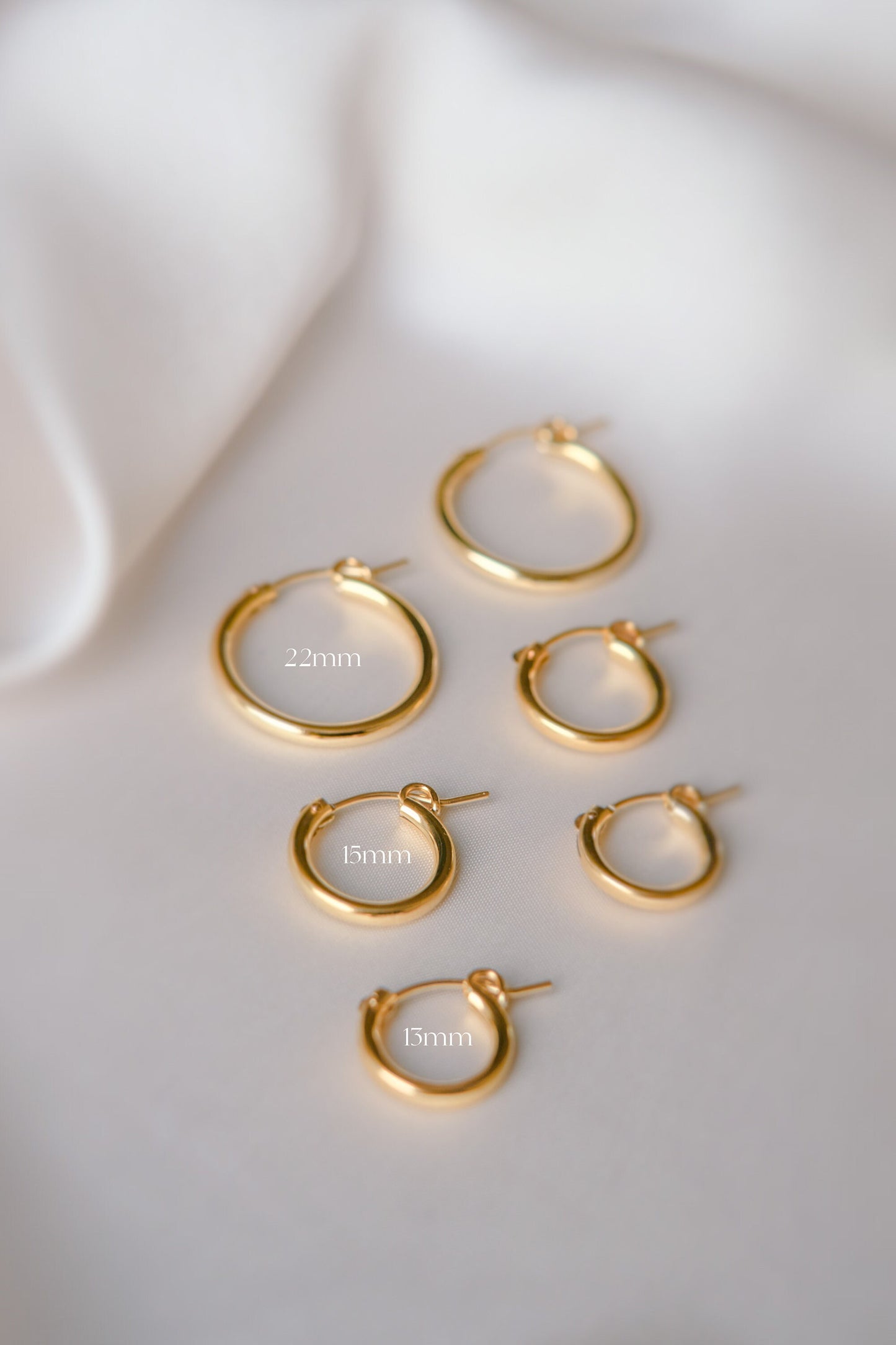 Creolen Ohrringe Gold Groß • 14K Gold Filled Hoops • Hoop Ohrringe Gold