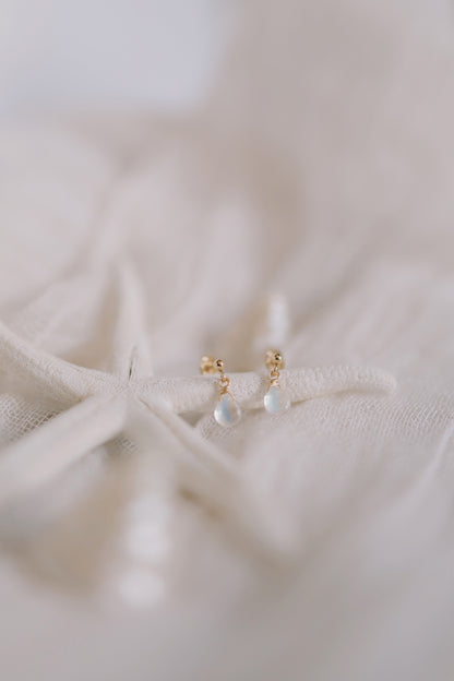 MINI MOONSTONE Ohrringe