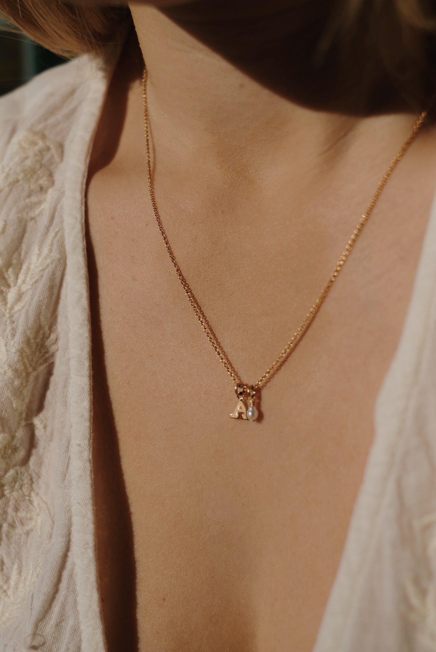 PEARL INITIALS Halskette