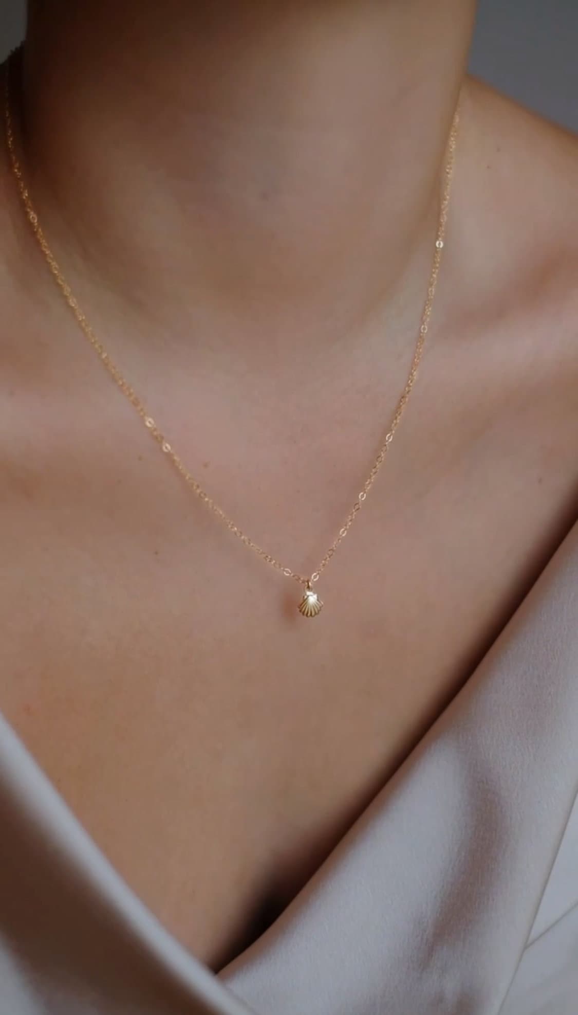 Kette Gold mit Muschel Anhänger