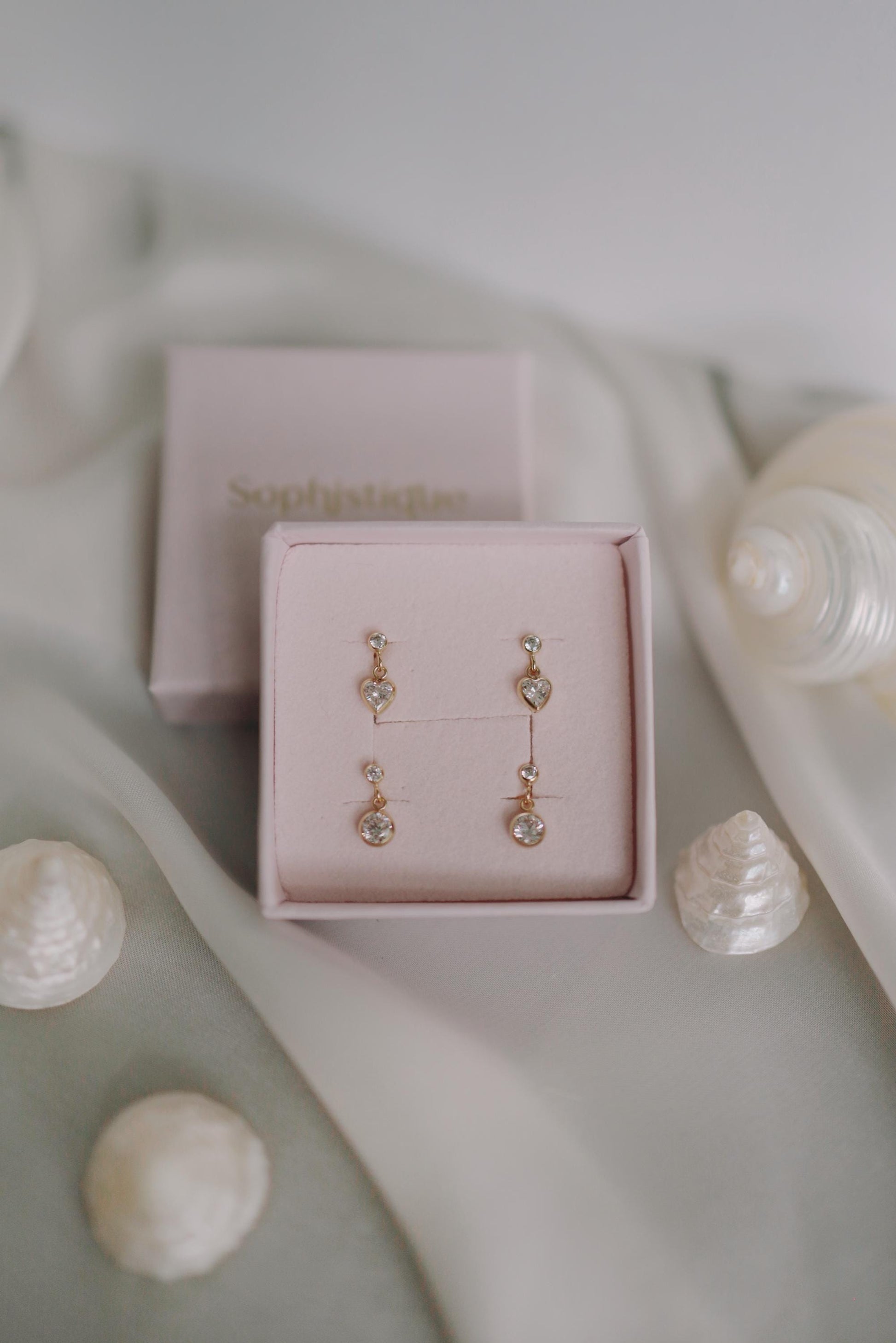 Minimalistische Diamant Hängeohrringe Gold • CZ Ohrringe • 14K Gold Filled • HANGING SPARKLE