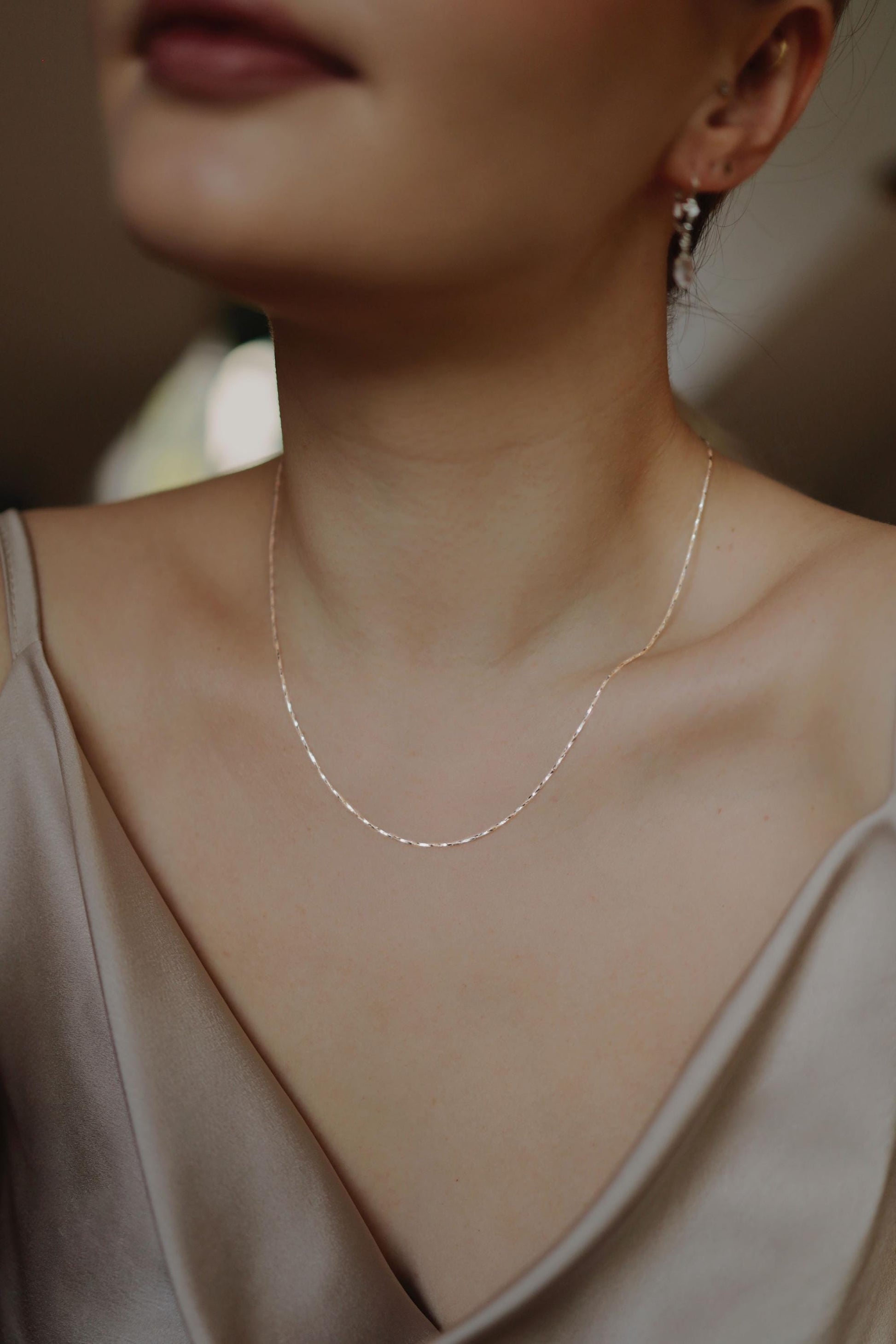 Feine schimmernde Halskette 925 Silber • SHIMMER