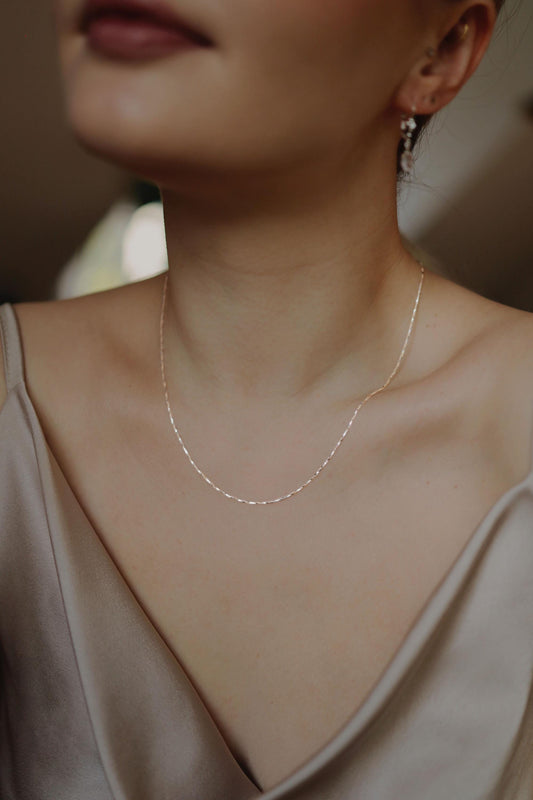 Feine schimmernde Halskette 925 Silber • SHIMMER