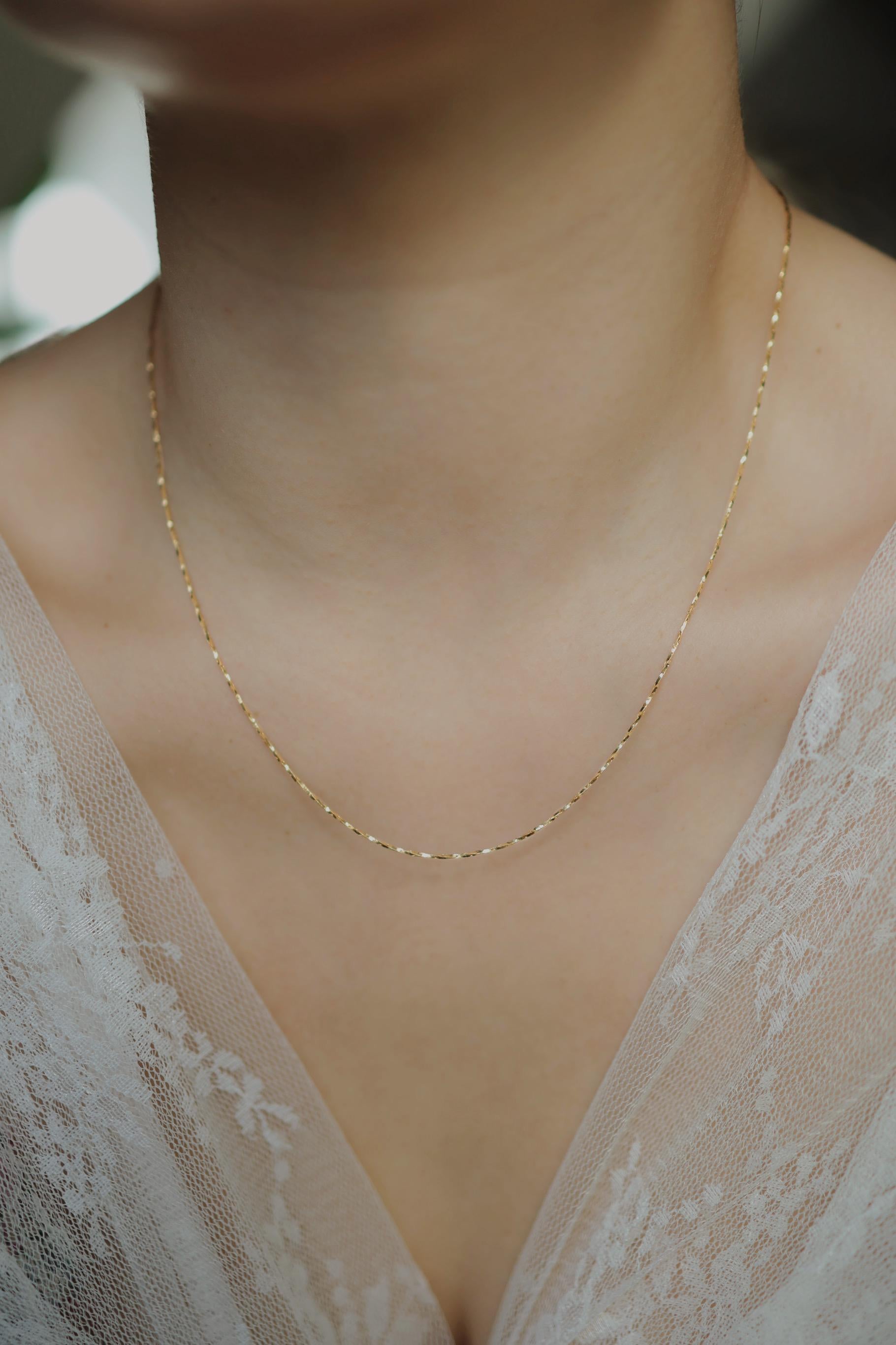 Feine Halskette 18K Gold Vermeil • SHIMMER