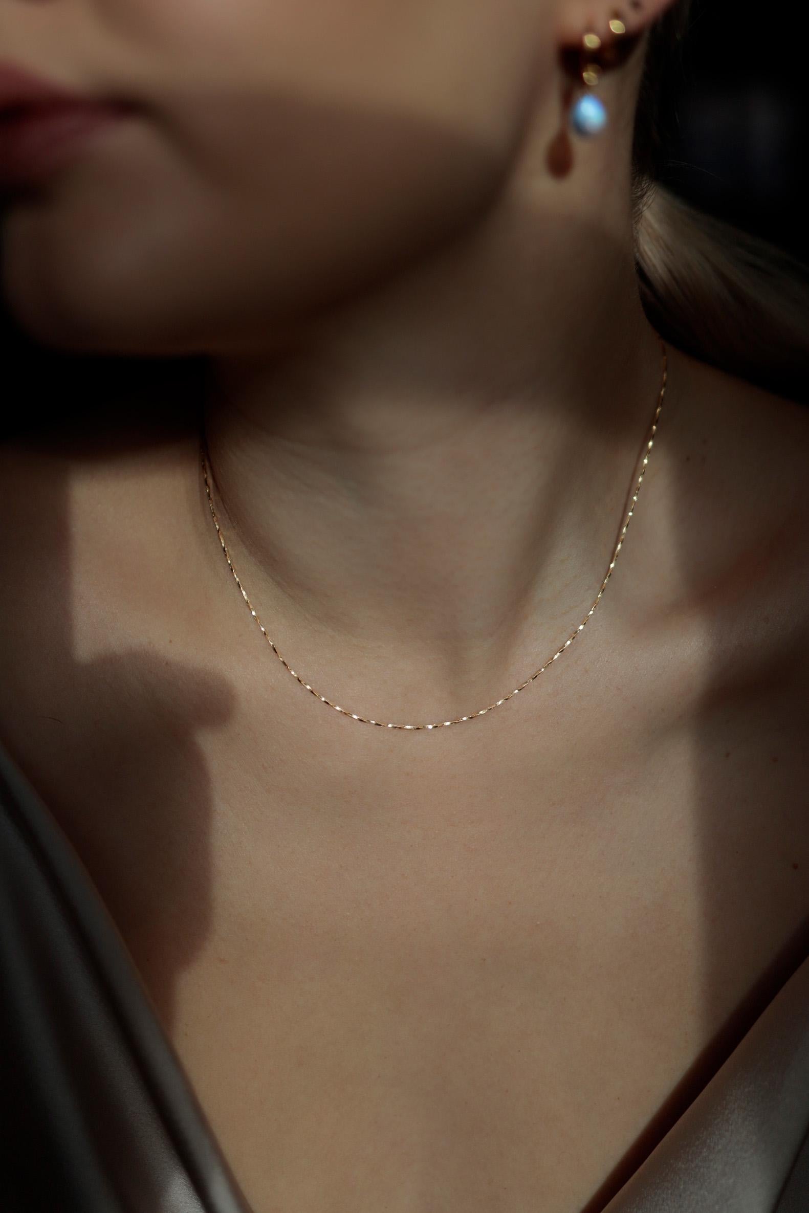 Feine Halskette 18K Gold Vermeil • SHIMMER