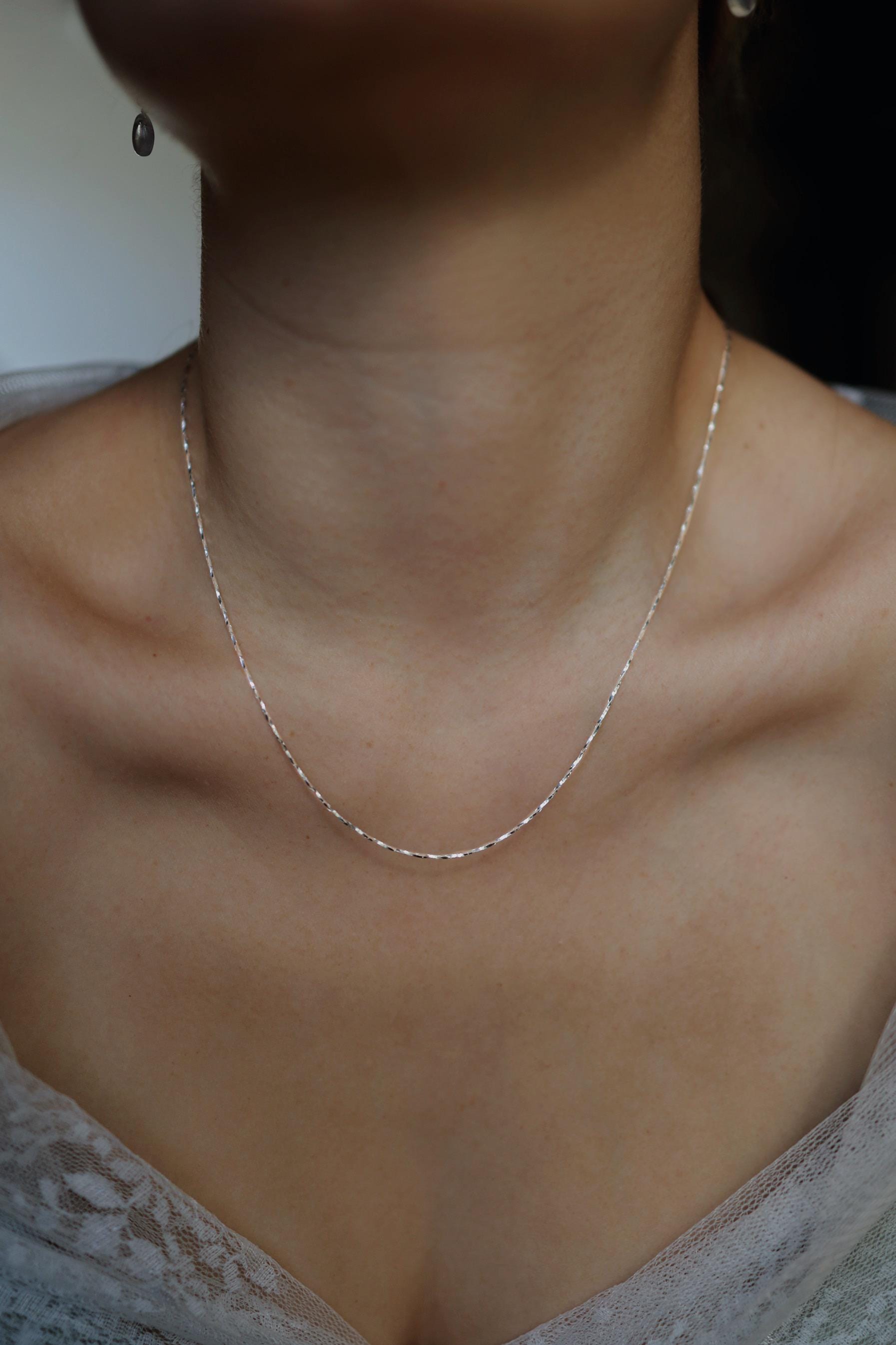 Feine schimmernde Halskette 925 Silber • SHIMMER