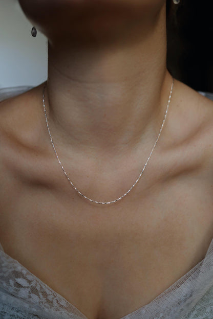 Feine schimmernde Halskette 925 Silber • SHIMMER