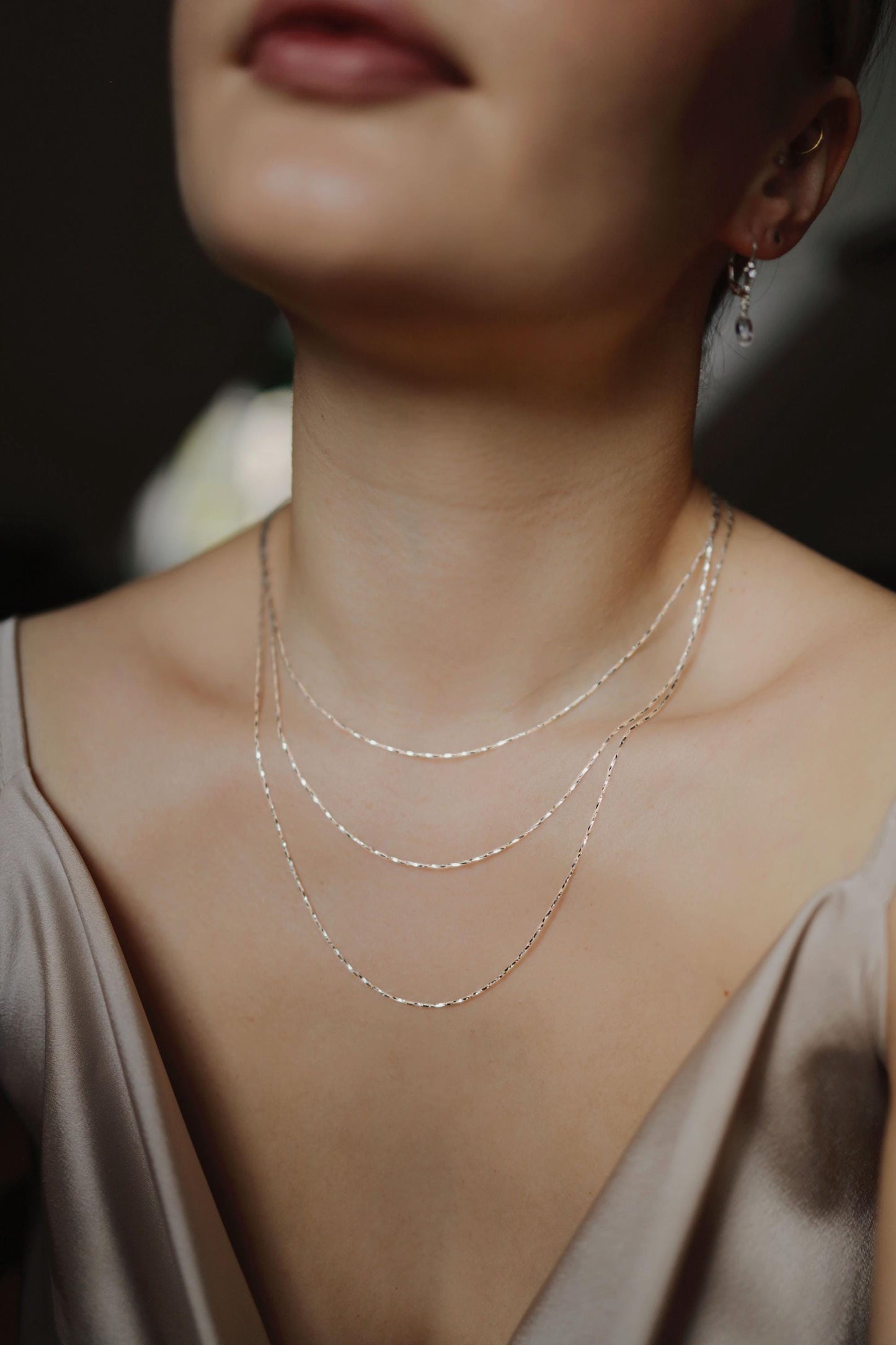 Feine schimmernde Halskette 925 Silber • SHIMMER