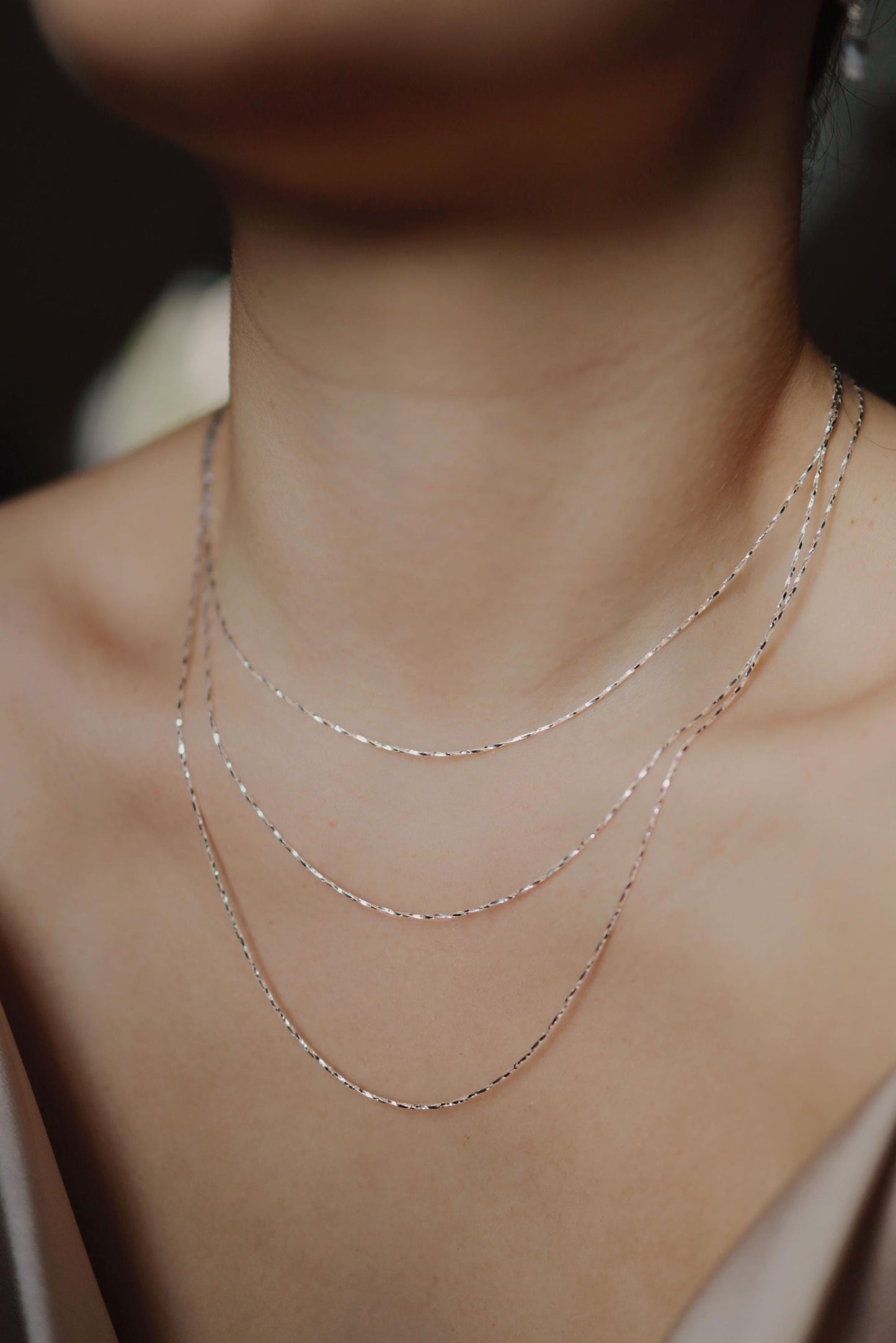 Feine schimmernde Halskette 925 Silber • SHIMMER