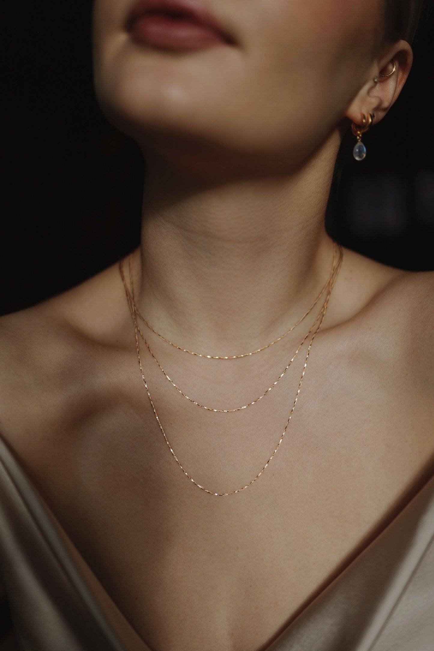 Feine Halskette 18K Gold Vermeil • SHIMMER