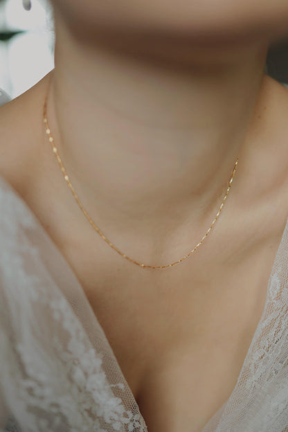 Feine Halskette 18K Gold Vermeil • SHIMMER