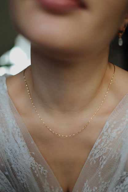 Feine Halskette 18K Gold Vermeil • SHIMMER