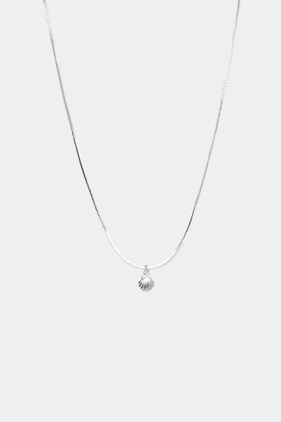 Feine Kette Silber mit Muschel Anhänger • 925 Silber • SHELL