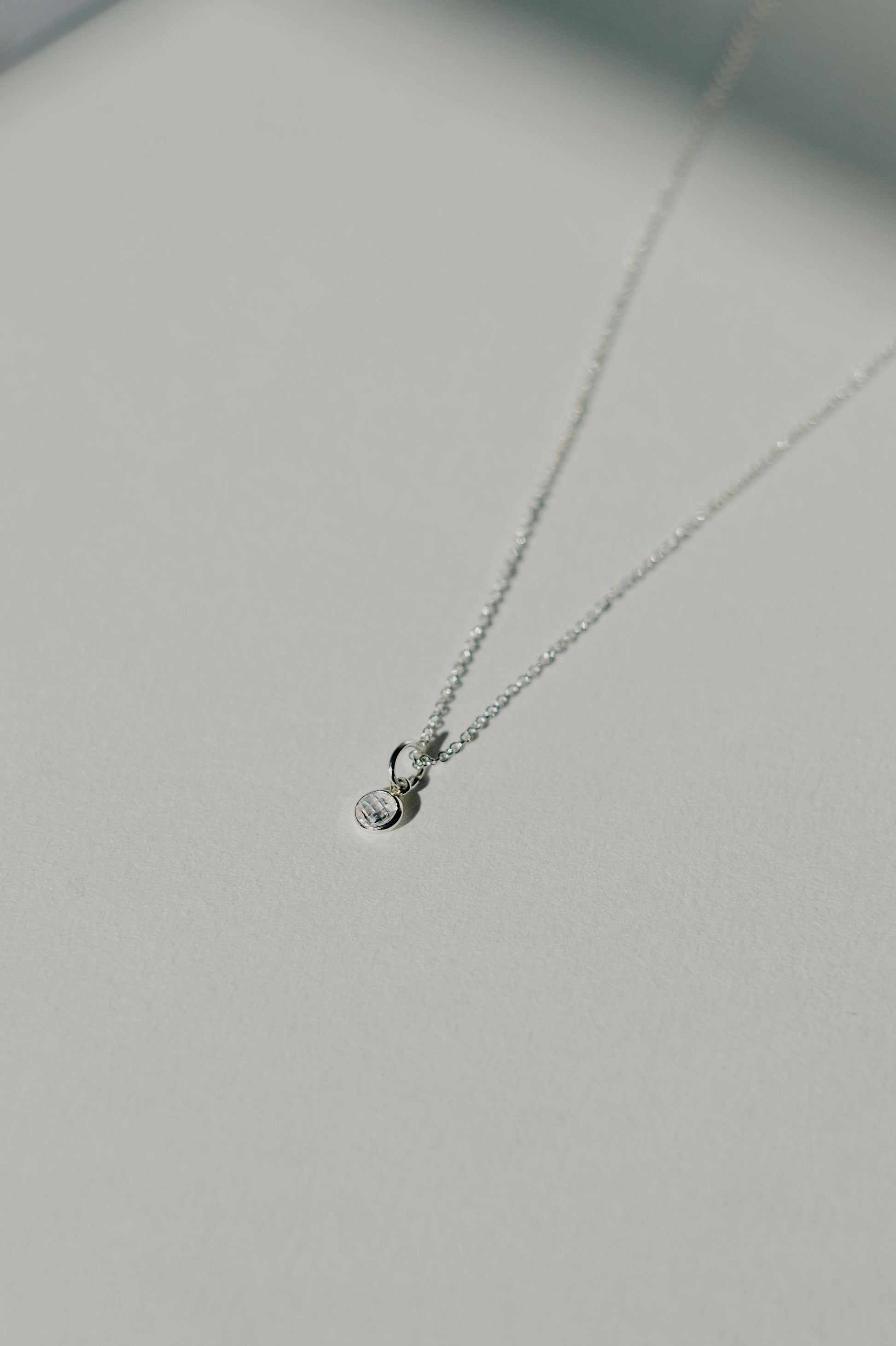 Feine Kette Silber mit CZ Anhänger • 925 Silber • SPARKLE