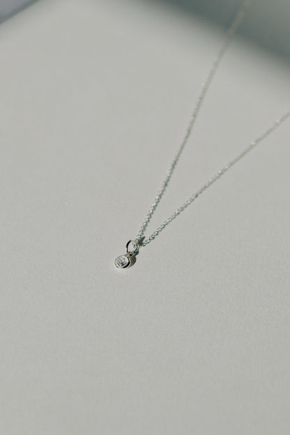 Feine Kette Silber mit CZ Anhänger • 925 Silber • SPARKLE