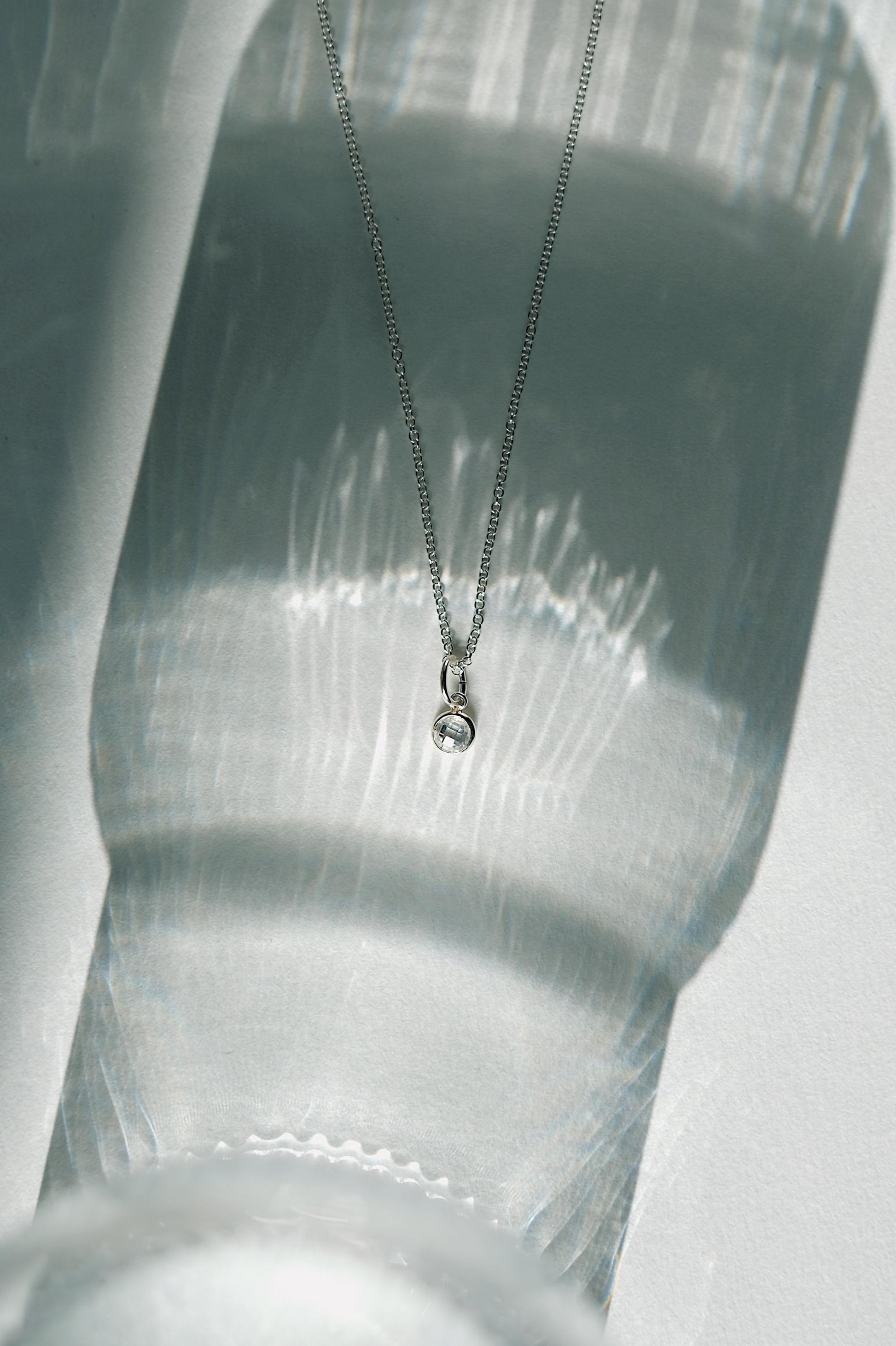 Feine Kette Silber mit CZ Anhänger • 925 Silber • SPARKLE