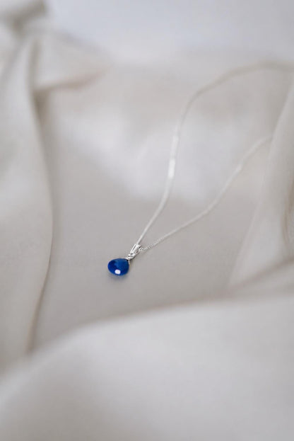 Natürliche Lapis Lazuli Kette 925 Silber • Edelstein Halskette • LAZULI