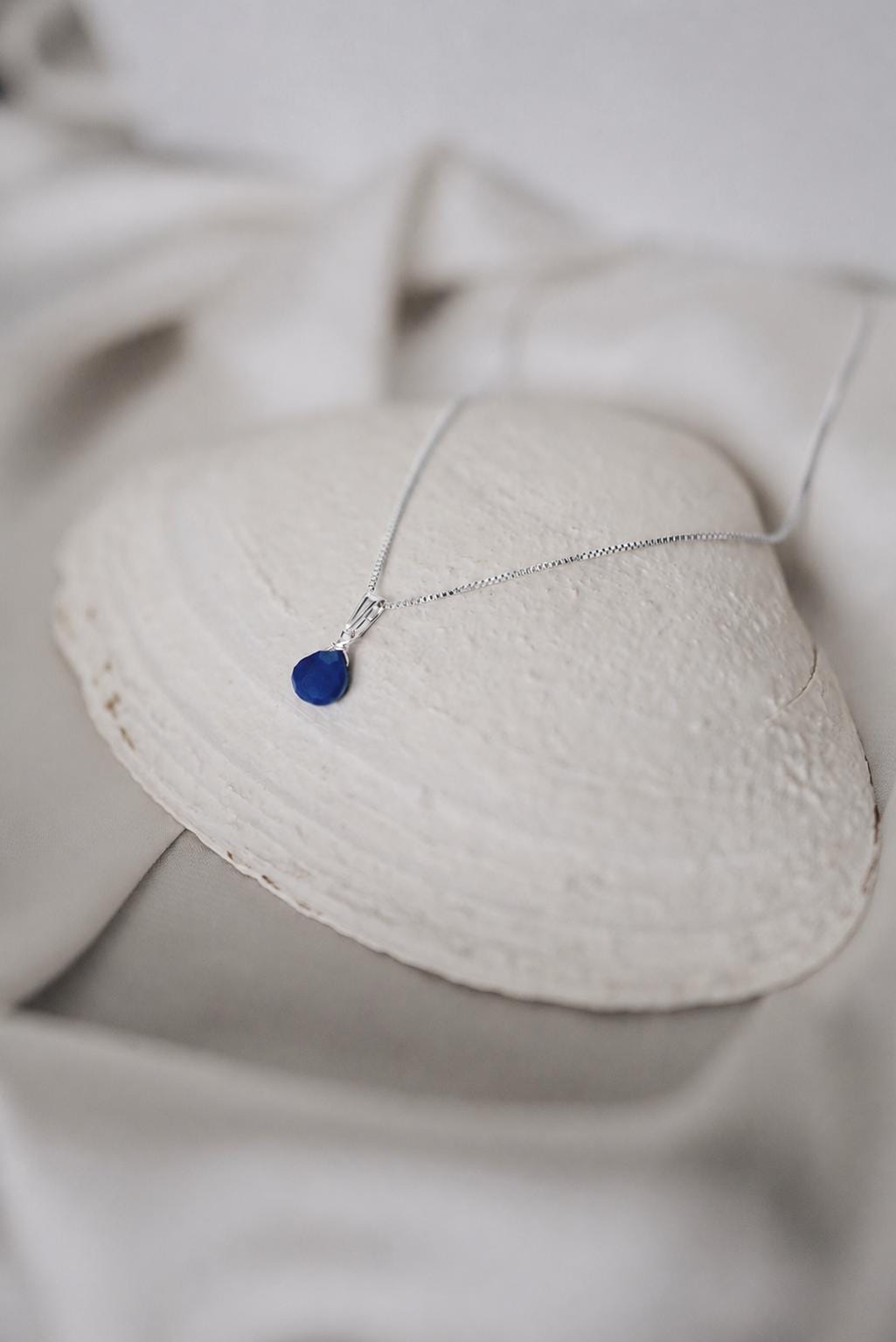 Natürliche Lapis Lazuli Kette 925 Silber • Edelstein Halskette • LAZULI