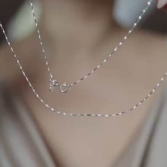 Feine schimmernde Halskette 925 Silber • SHIMMER