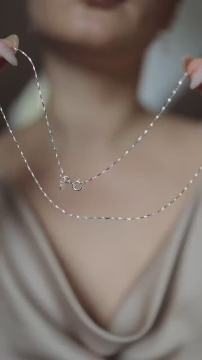 Feine schimmernde Halskette 925 Silber • SHIMMER