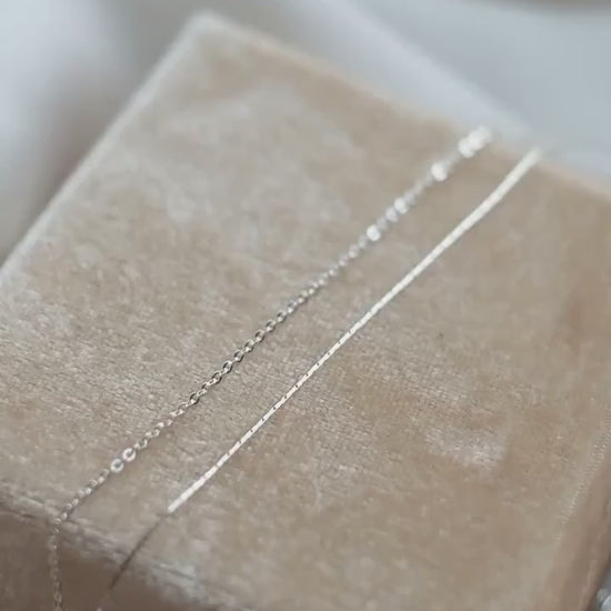 Sehr feine Halskette 925 Silber • Beading Chain • Minimalistisch