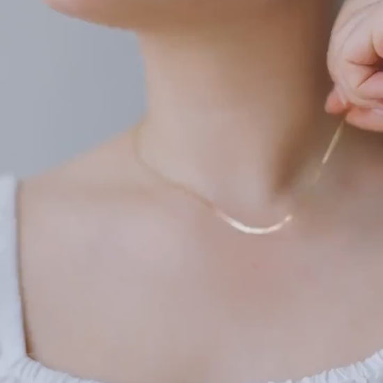 Sehr feine Halskette 14 Karat Gold Filled | Beading Chain | Minimalistisch | feine Goldkette Damen