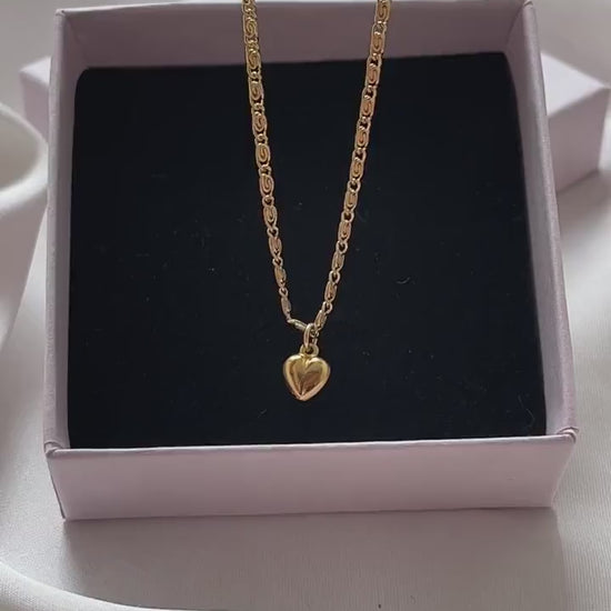 Kette Gold mit Herz Anhänger • Halskette