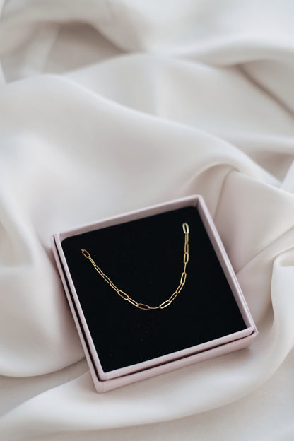 Goldene Paperclip Halskette • Choker • Feine Halskette • Geschenk für sie