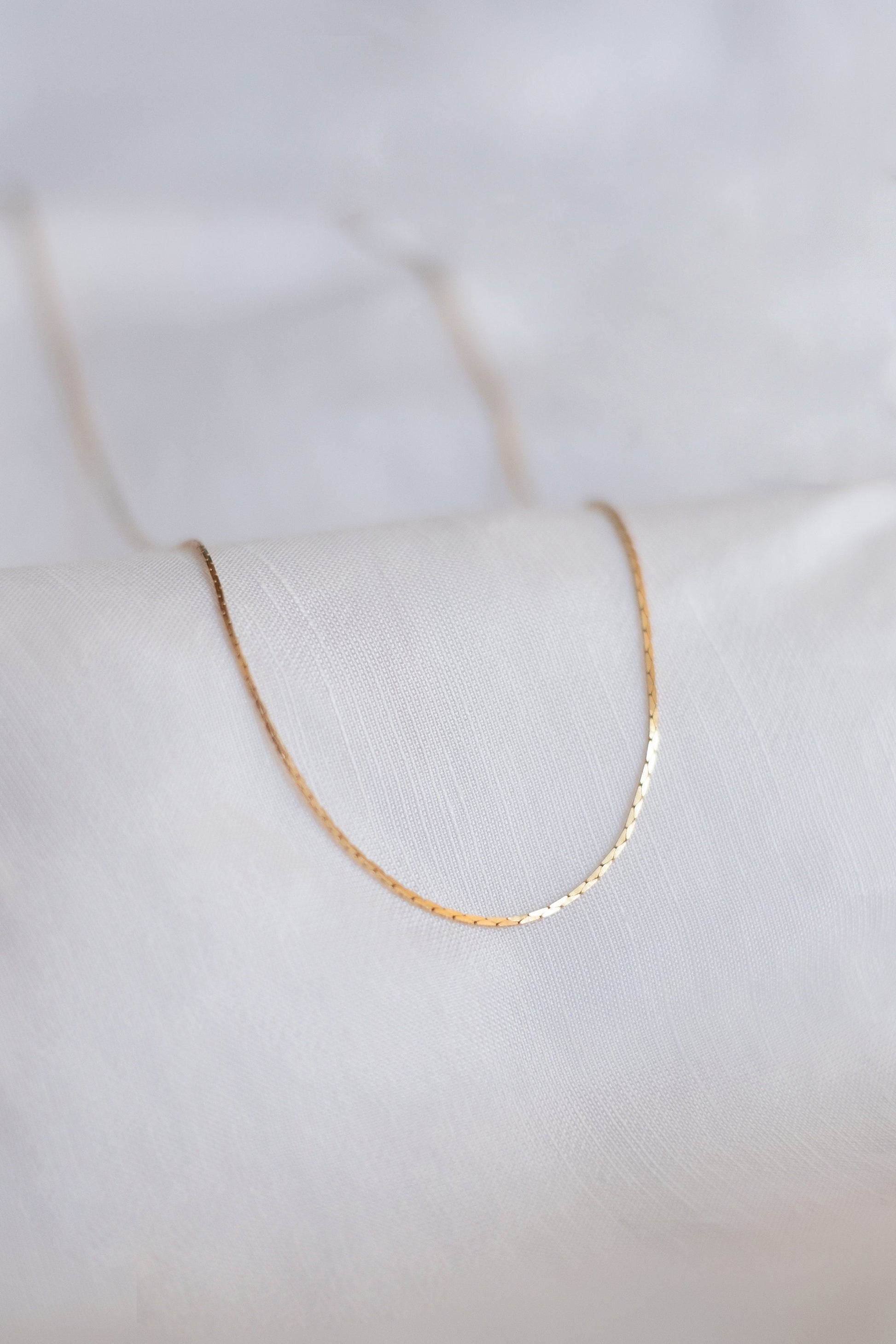 Sehr feine Halskette 14 Karat Gold Filled | Beading Chain | Minimalistisch | feine Goldkette Damen