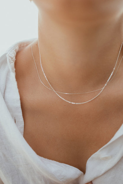 Zierliche Kette Silber • 925 Sterling Silber • feine Silberkette