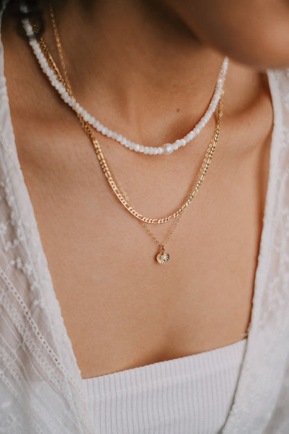 Perlmutt Choker mit Süßwasserperle